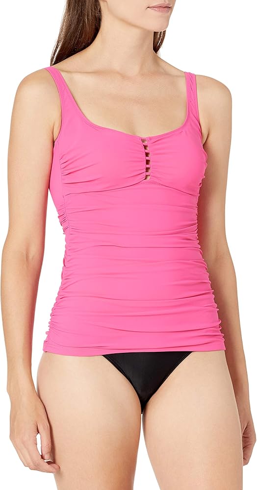 Profile by Gottex Women's Standard Keyhole Scoop Neck Tankini Top Swimsuit