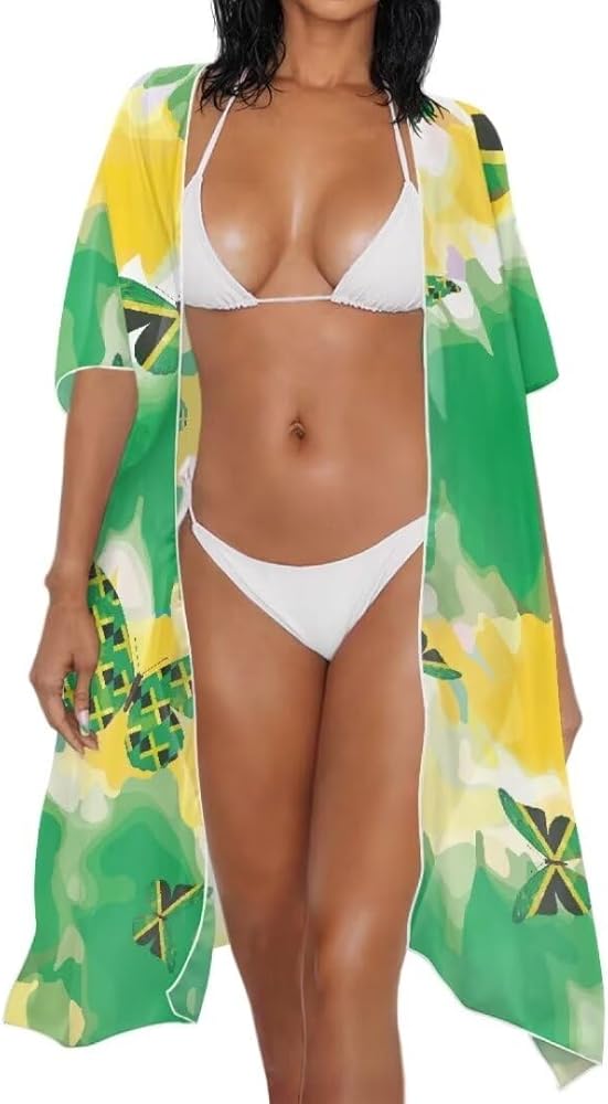 Kuiaobaty Swimsuit Coverups for Women Sexy Kimono Cover Up Long Beach Cardigans