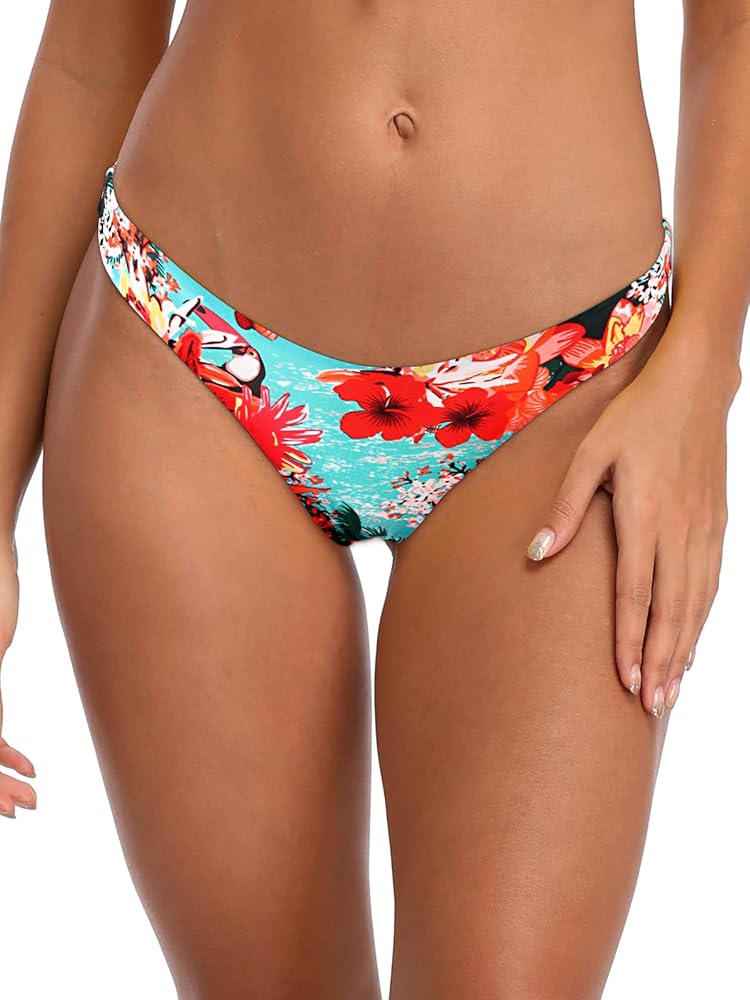 RELLECIGA Women's Cheeky Bikini Bottom