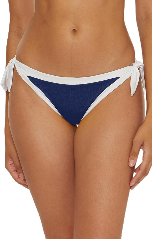 Trina Turk Women's Standard Courtside Tie Side Bikini Bottom, Cheeky Coverage, Swimwear Separates