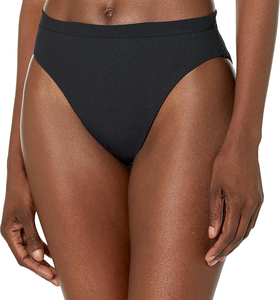 BECCA Women's Fine Line French Cut Bikini Bottom, Cheeky Coverage, Swimwear Separates