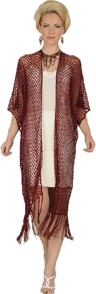 ARIS A. Flowy Crochet Fringe Cover Up