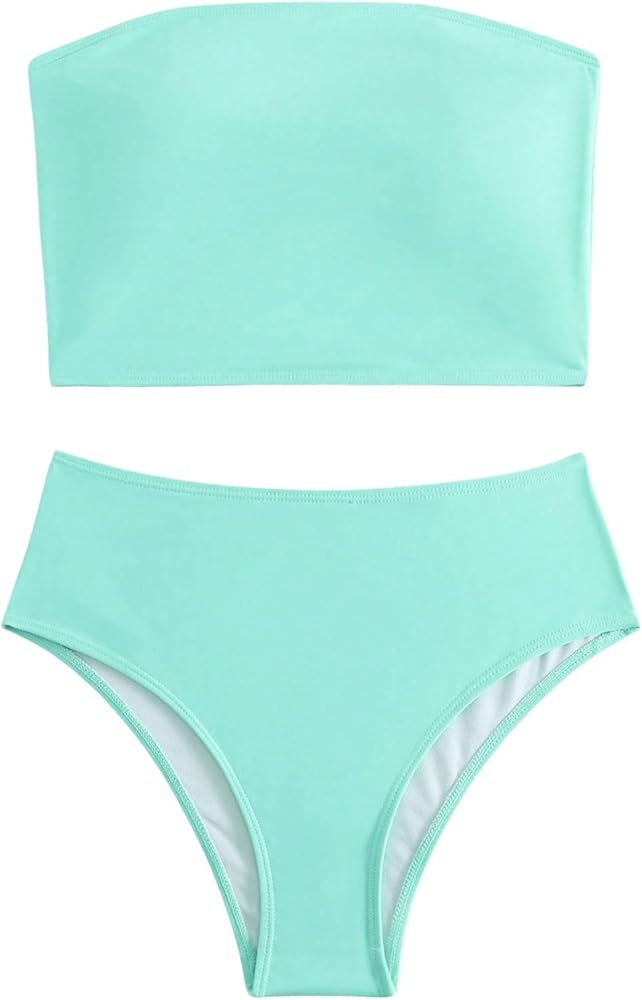 SOLY HUX Women's Two Piece Swimsuit Bandeau Bikini Tankini Sets Bathing Suits