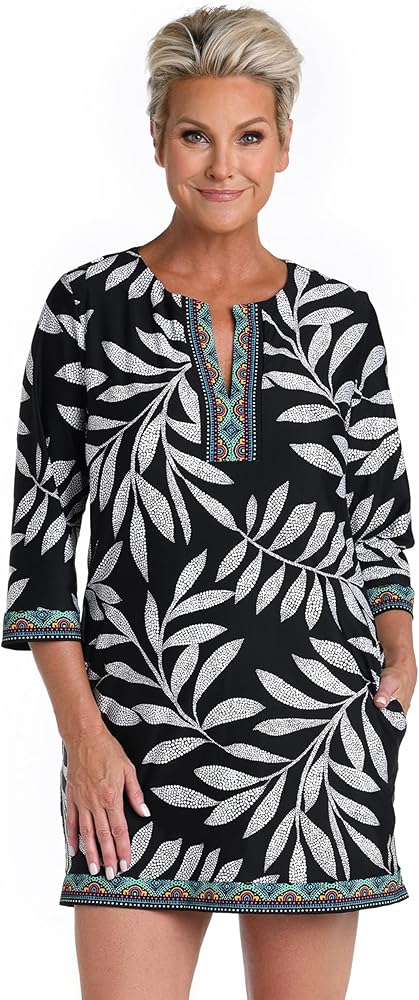 24th & Ocean Women's V-Neck Tunic Swimsuit Cover Up