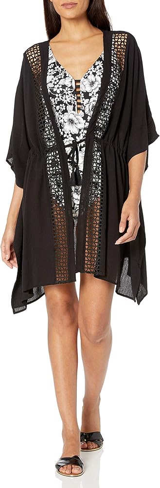 Skye womens Joy Tie Front Kimono Cover-upSwimwear Cover Up