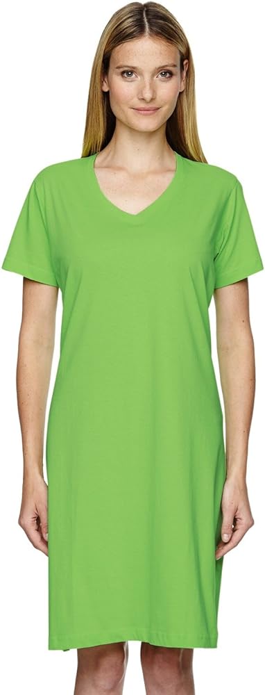 LAT Ladies' Fine Jersey Crossover V-Neck Coverup, L/XL, Key Lime