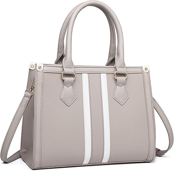 Miss Lulu Bolso con asa, bolso de hombro, elegante, maletín de trabajo, compras, vacaciones, gris, Western