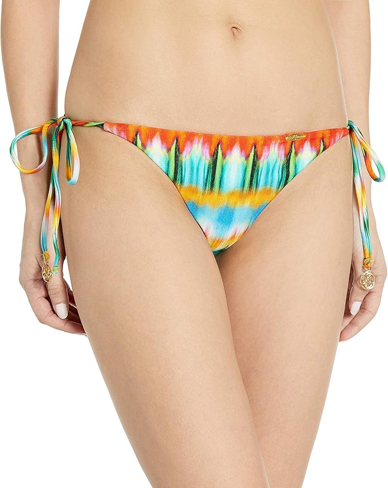 Luli Fama Women's Ocean Whispers Seamless Brazilian Tie Ruched Bikini Bottom