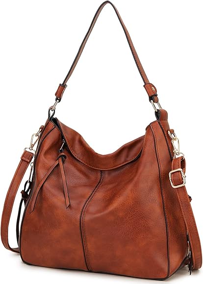 VX VONXURY Bolsos Hobo Mujer，Bolso Tote, Bolsos de Hombro de Cuero Sintético con Correa Larga Desmontable, Bolso Cruzado De Cuero PU Suave, Bandolera Trabajo