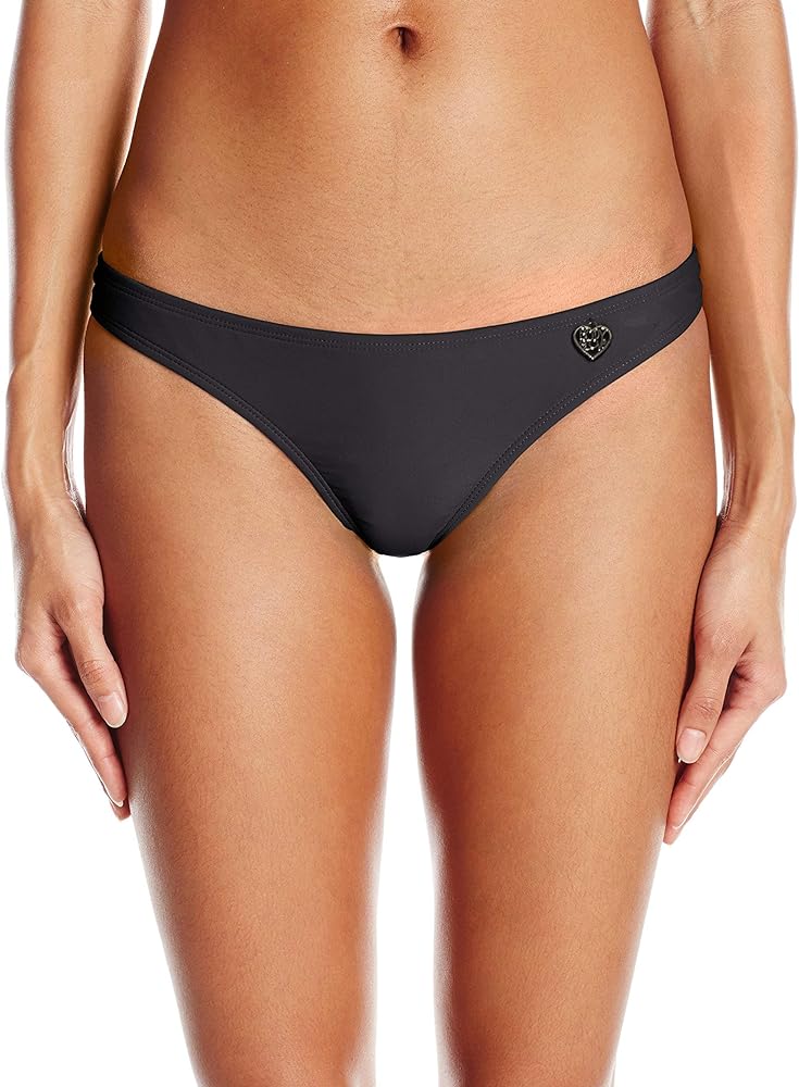 Body Glove Women's Smoothies Thong Solid Minimal Coverage Bikini Bottom Swimsuit