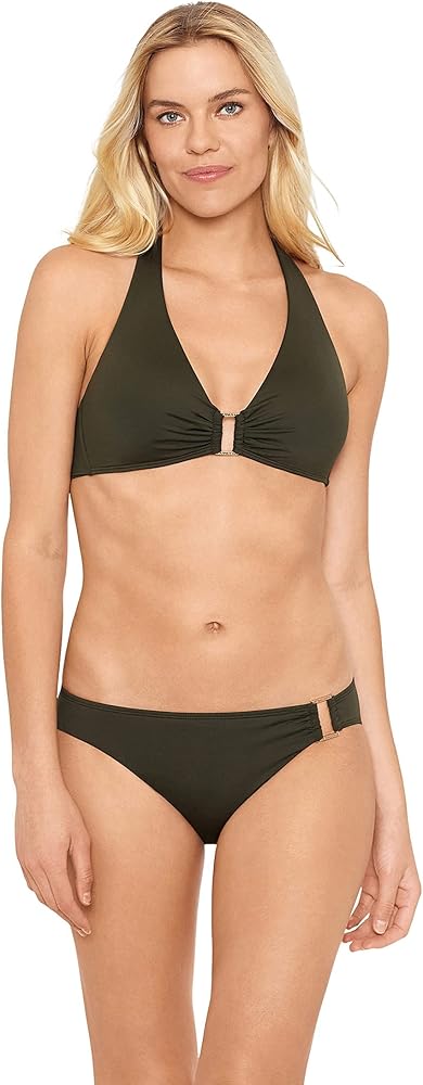 Lauren Ralph Lauren Beach Club Solid Ring Hipster Bottoms Olive 8