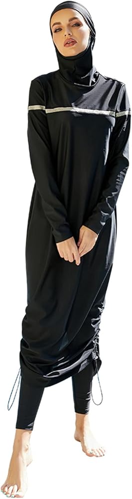 Muslim Modest Swimsuit for Women,Full Cover Swimwear Burkini Islamic Hijab Bathing Suit