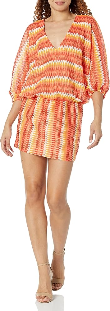 Trina Turk Sunray Drape-Sleeve Tunic-Bathing Suit Cover Ups for Women