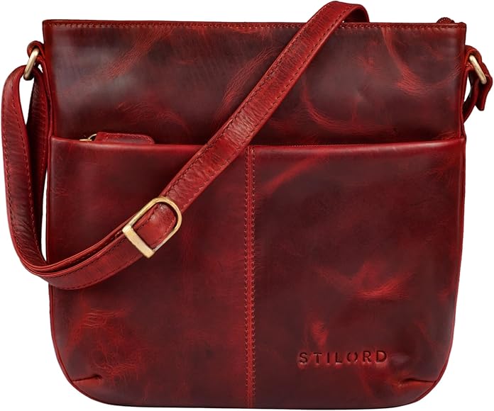 STILORD 'Lucy' Crossbody Bolso Bandolera Mujer Piel Vintage Cartera Mujeres Bolsa Mano Elegante Bolso Hombro de Auténtico Cuero