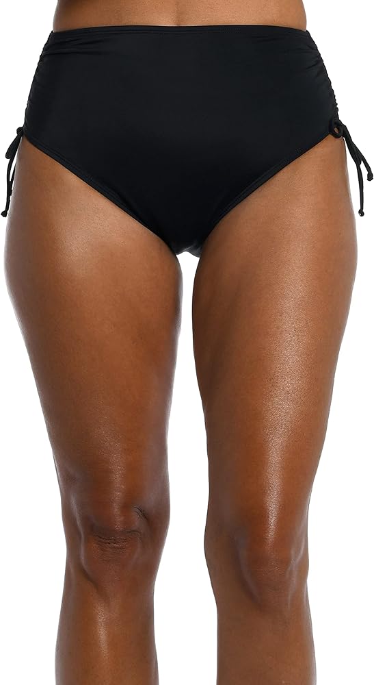 Maxine Of Hollywood Women's Side Tie Mid Waist Swimsuit Bottom