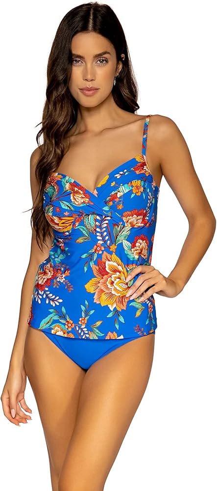 Sunsets Women's Standard Crossroads Tankini Swimsuit Top with Underwire