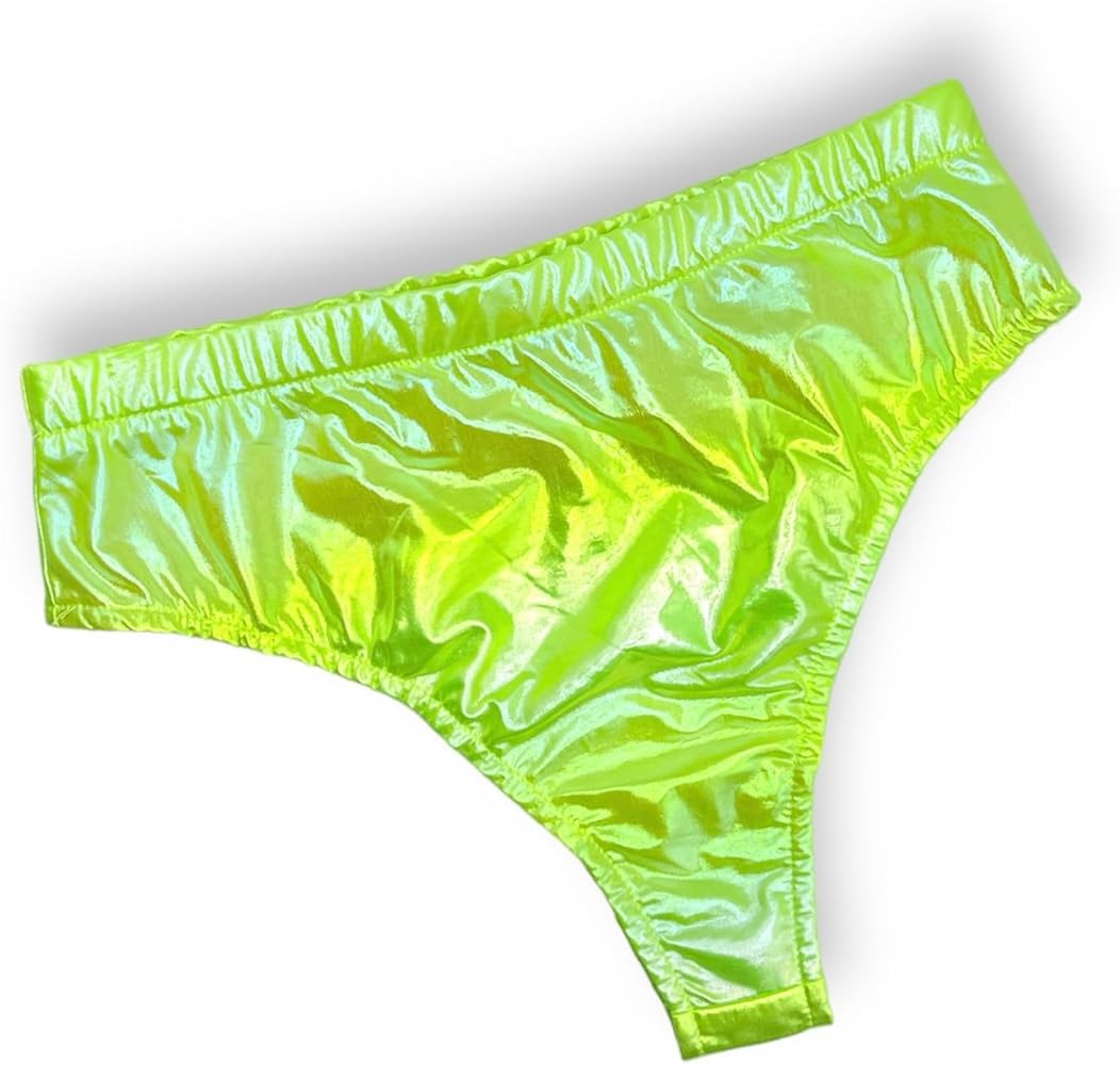 High Waisted Rave Festival Bottoms Neon Green