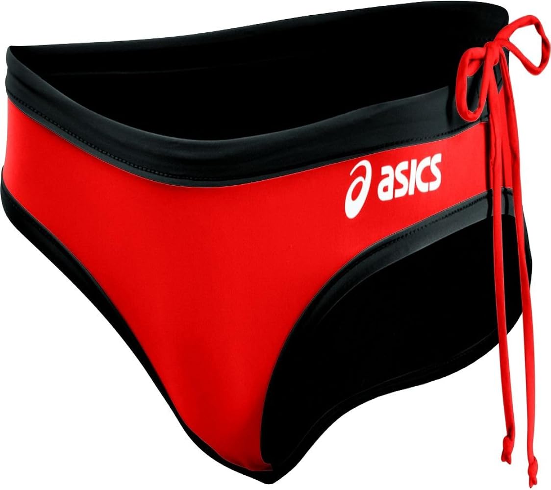 ASICS Women's Kaitlyn Bikini Bottom, Black/Red, X-Large