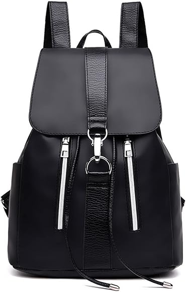 Bolso Mujer de Moda Mochila, Impermeable Antirrobo de Bolsos Portatil Viaje Mujeres Mochilas Niñas Bandolera Casual Pequeña Cuero Negro School Escolares Bolsa