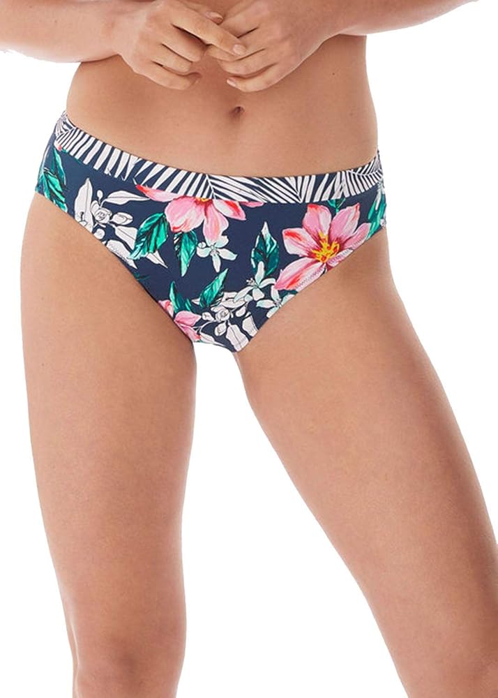 Fantasie Women's Port Maria Mid Rise Brief Swim Bottom, FS6895, Ink, M