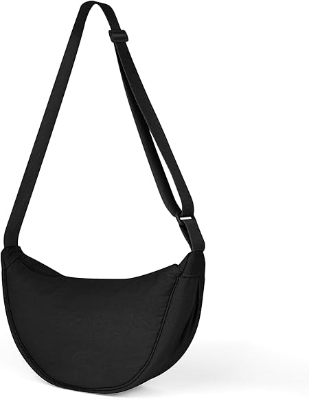 Aucuu Bolso Bandolera Para Mujer, Media Luna Impermeable Bolso Bandolera Nylon, Casual Ligero Bolsa Crossbody Mujer con correa de hombro ajustable, para Viaje, Compras, Escuela, Oficina