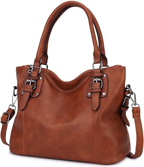 MayBlosom Bolsos de Mujer Moda, Bolso de Mano de PU Cuero para Mujer, Bolso de Hombro Mediano Tote con Correa Ajustable