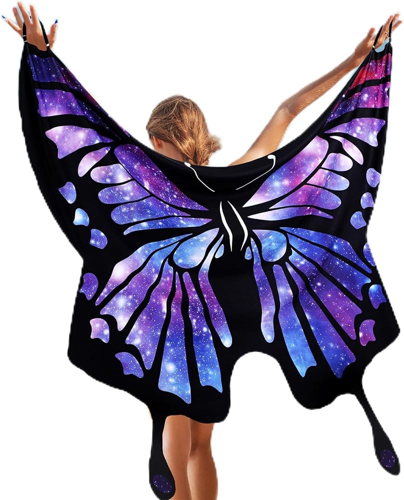 Women's Butterfly Swimsuit Cover up Beach Wrap Dress Butterfly Bikini Butterfly Swimsuit for Women Beach Sarong Women's Strap Butterfly Printed Bikini Cover Ups Beach Wrap Swimwear Dress