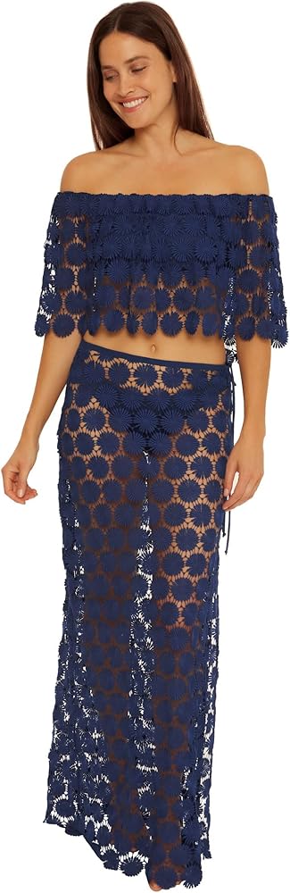 Trina Turk Bardot Maxi Skirt-Casual High Waist, Bathing Suit Cover Ups for Women