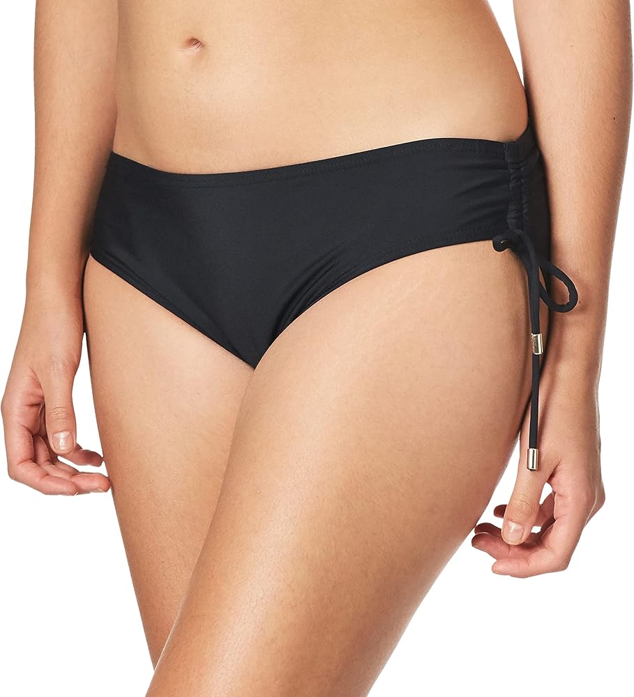 Calvin Klein Women's Side Shirred Low Waisted Full Coverage Bikini Bottom